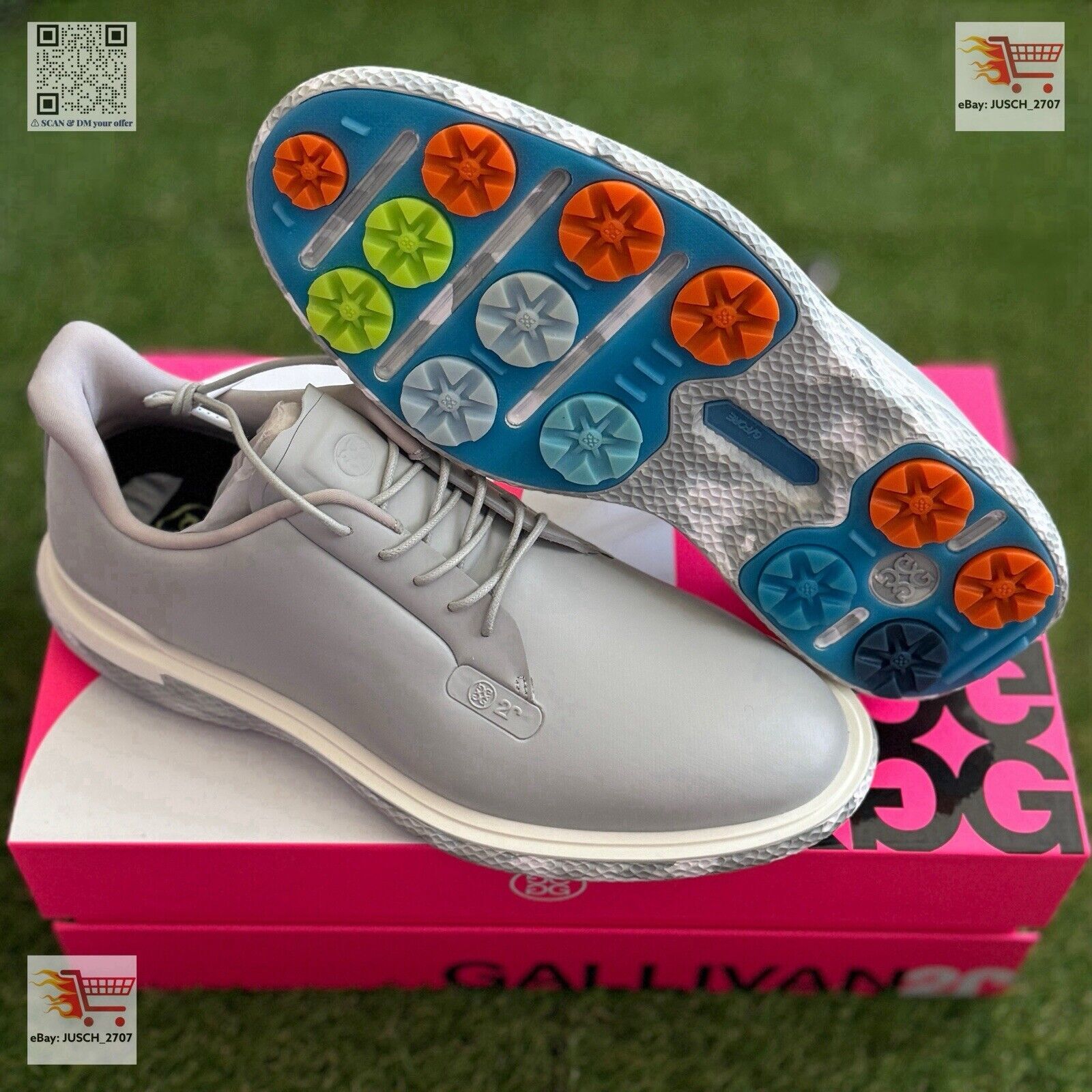 G/Fore Fore G4 Camo Gallivan2r TPU Golf Shoe Sneaker ⛳️ US 11.5 ⛳️ Gray White