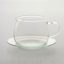 Glaskännchen✚Untertasse Milchkännchen Sahne Milch Rahm Glas Kännchen✚Untertasse