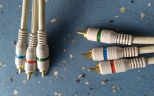 Komponentowy kabel wideo 3-RCA HDTV RGB złoty - 3FT