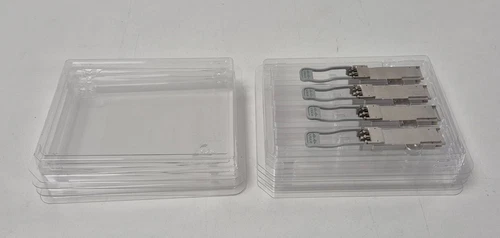 5 x QSFP TRAY + LID FOR FOUR QSFP'S. FITS CISCO/HP/JUNIPER/ARISTA SFPS. VAT INC