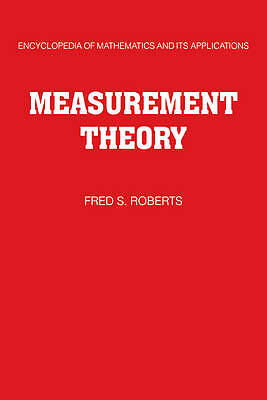 Measurement Theory: Volume 7 Roberts Paperback Cambridge University Press