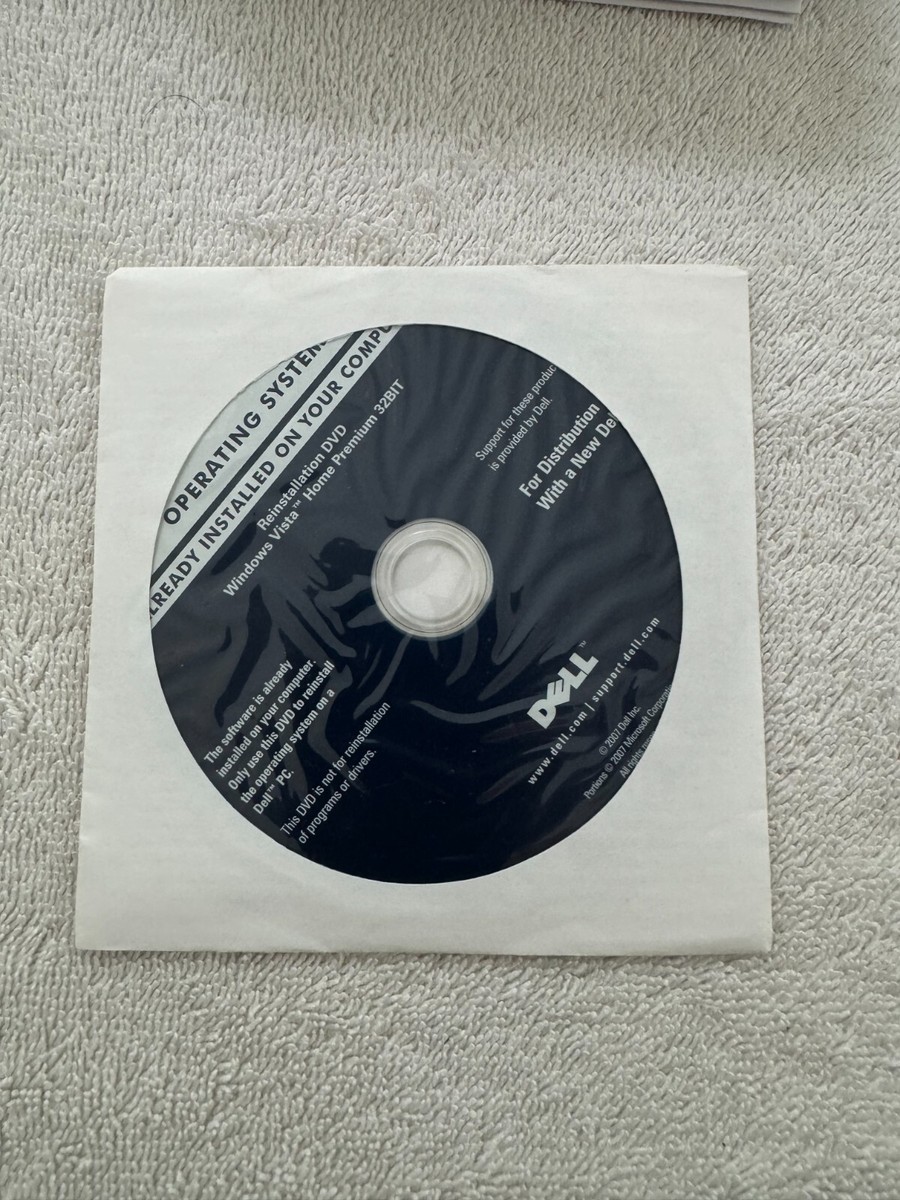 Dell Reinstallation Microsoft Windows Vista Home Premium 32bit NO