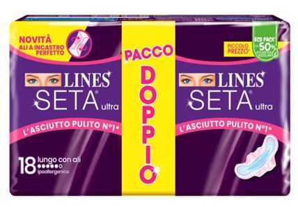 Fater Lines Seta Ultra Assorbenti Lungo Vp Dwct 18 Pezzi - Foto 1 di 1