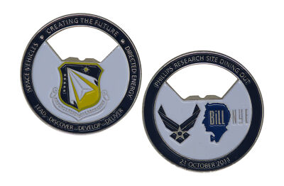US Air Force Phillips Research Site Dining Out Bill Nye Challenge Coin