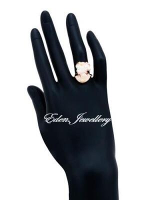 US$1830 Made in ITALY Cameo Ring 14K Yellow Gold US Size 6.5 AU-N 85% OFF Sale