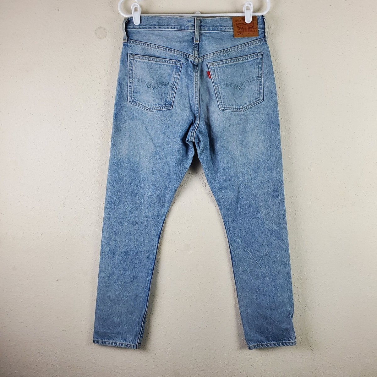 Levi's 501 S Jeans Womens 28X28 Skinny Fit Straight Blue Button