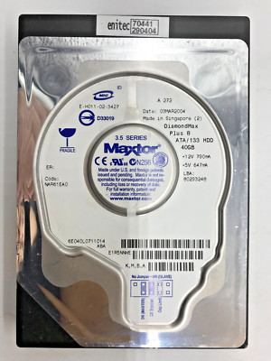 40 GB IDE FESTPLATTE  MAXTOR  DiamondMax Plus 8   -  3,5 ZOLL #FP3268
