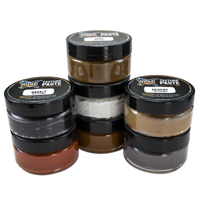 Huge Miniatures Texture Paste Bundle, 2oz Model Basing Gel Paint   7 Jars