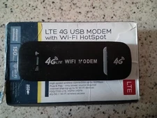 Black Plug & Play Technology 150 Mps LTE 4G USB Modem with Wi-Fi Hotspot