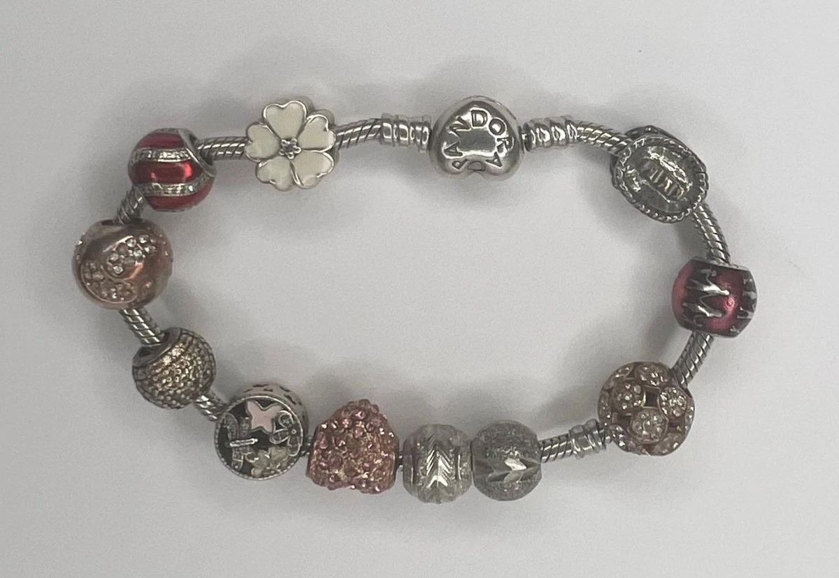 pandora bracelet with charms authentic used