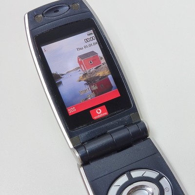 Sharp GX25 Cell Phone Blue (Vodafone) Flip Classic Button Basic 2G
