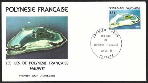 (AOP) French Polynesia #353 1983 Maupiti Island FDC