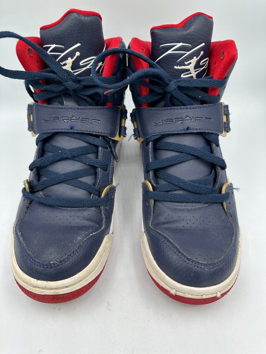 Nike Air Jordan flight 45 High Top Blue White Gym Red Size