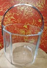 Vintage Mid-Century Modern Clear Glass Round Cornered Decagon Shaped Ice Bucket  — photo 2