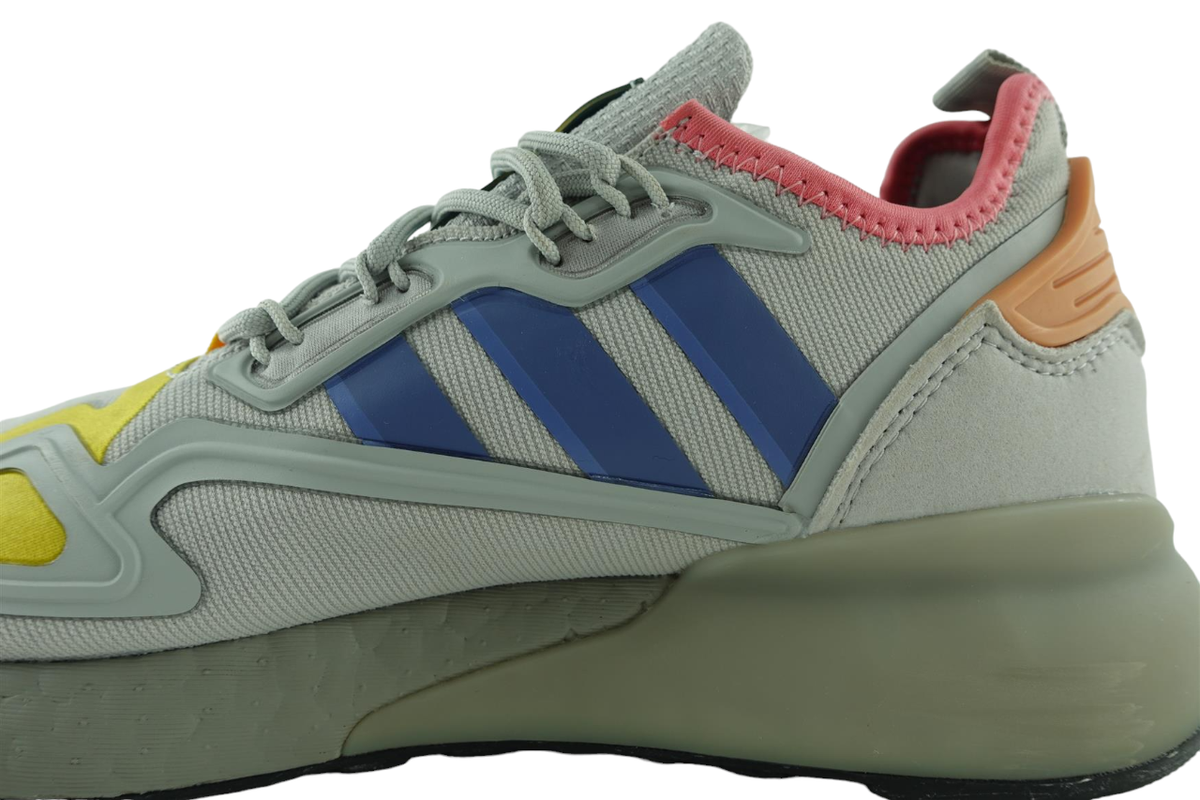 Adidas ZX 2K Boost NEW Grey Crew Blue Womens 9 Running Adidas ZX 2K Boost NEW Grey Crew Blue Womens 9 Running
