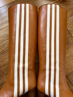 NWT Authentic Adidas x Gucci Knee High Boots , Size 37, caramel