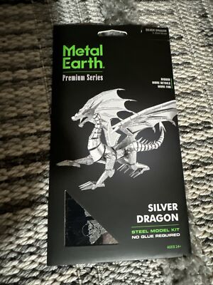 Metal Earth Premium Series SILVER DRAGON Steel Model Kit - ICX023 (3238 ...
