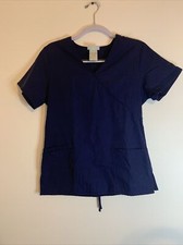 SB Scrubs Navy Mock Neck Scrub Top Medical Uniform XS