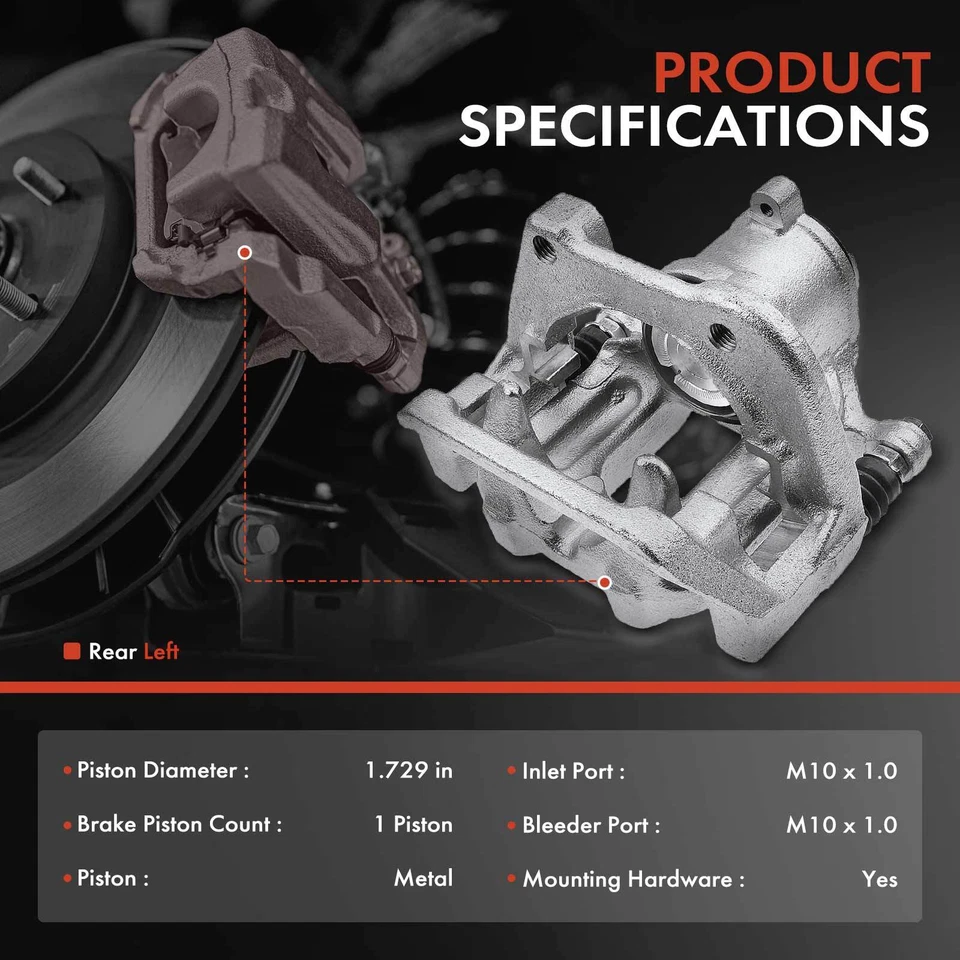 Pinça de freio com suporte para BMW F10 F11 528i 535d 535i ActiveHybrid 5 traseira esquerda - Imagem 2 de 4