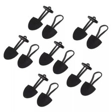 6 Pairs PU Leather Horn Toggle Buttons for Duffle Coat Fastener Buckle Black