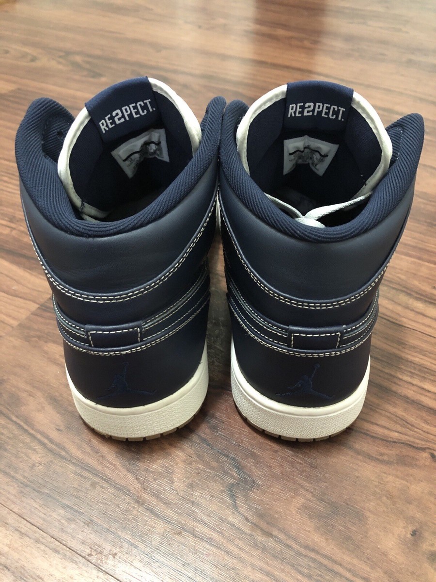 Air Jordan 1 Retro Mid Derek Jeter 'RE2PECT' Men's 12 US [AH6342