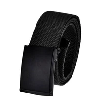 Build A Belt Adult 1.5" Black Flip Top Buckle with Canvas Web Belt