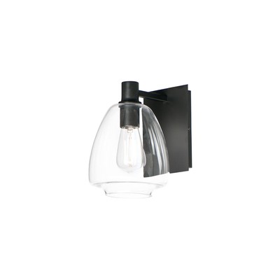 Black One Light Wall Sconce from the Babylon Collection