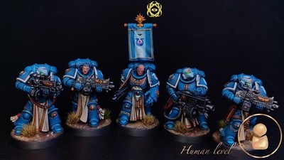 Warhammer 40K Sternguard Veterans Squad Pro Painted Ultramarines   Human Level