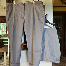Talbots Womens Plus Size Gray Chino Pants Relaxed Straight Womens Plus-size 22
