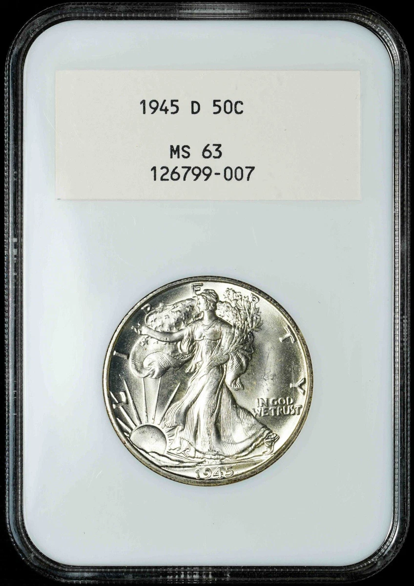 MS 63 Graded 1945 Year Liberty Walking Half Dollars (1916-1947