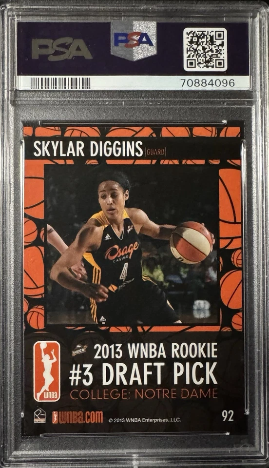2013 Rittenhouse WNBA #92 Skylar Diggins RC Rookie Seattle Storm PSA 7 NM - Image 2 of 2