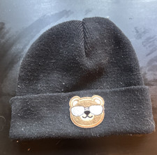 The cutest baby Beanie bear patch with silver sunglasses so so cute for baby6m-2
