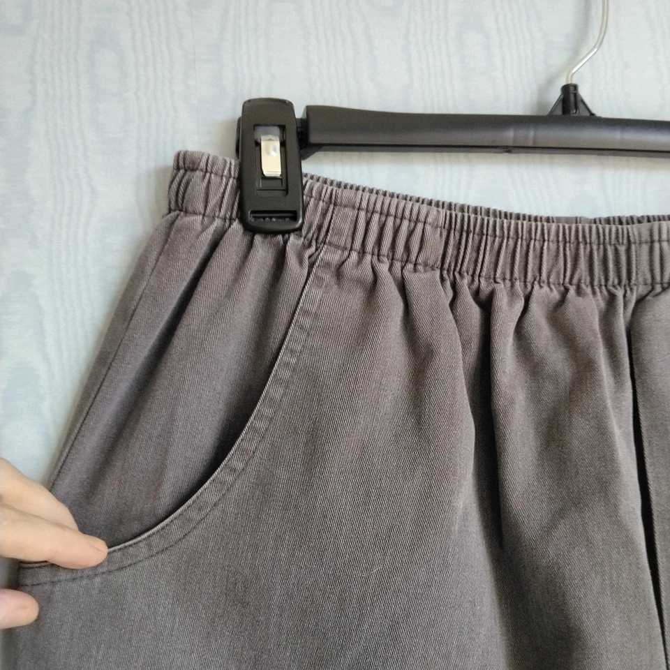 Pantalones de mezclilla informales de colección Bobbie Brooks para mujer 30x29 cintura elástica gris Foto 2 de 4