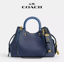 Borsa Coach Rogue 31 CCX24 B4/LD ottone/denim leggero borsa a tracolla 2 vie pelle scamosciata