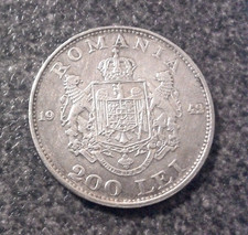 Silver 200 Lei 1942 Romania Mihai I Romania
