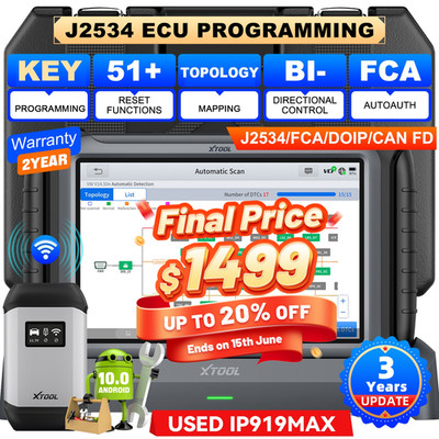 2026 XTOOL IP919 MAX J2534 ECU Programming Auto Diagnostic Tool Key Programmer