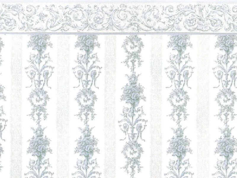 THE WONHAM COLLECTION Tapete Symphony blau/grau, Puppenhaus Puppenstube 1:12