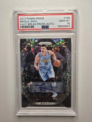 2017 Panini Prizm Basketball Fast Break Nikola Jokic #166 PSA 9