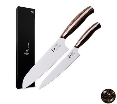 Küchenmesser-Set (2 Messer): Santoku und Petty Knife [NAGOMI] Mitsuboshi
