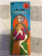 All Nude Panty Hose Petite Medium Beige 100 Nylon Vintage RN 36795 JSN-13A Open