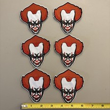 6pc Lot - Pennywise Iron on Patch Clown / It / Horror Movie