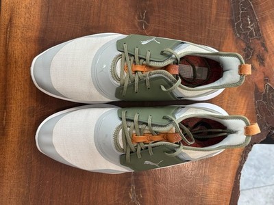 Puma Ignite Mens Sneakers US 12 Gray Green Athletic Shoes 192225-06