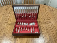 Vintage WM A Rogers Oneida LTD Paramount Silverplate Flatware 47 Pc Art Deco Set