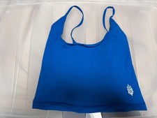 Free People Movement Blue Ribbed Cropped Athletic Tank M/L