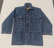 Vintage High Sierra Chore Coat Women's Large Denim Jean Jacket 90s Size 8