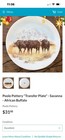 3 West Germany African Wildlife Plates Oudtshoorn Small Giraffe Buffalo Elephant — photo 4