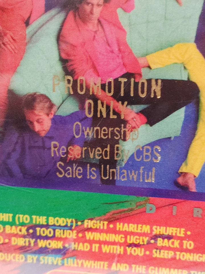 GOLD Stamp PROMO Rolling Stones Dirty Work Cassette Tape Harlem Shuffle 1986 Foto 2 de 4