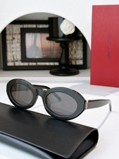 Saint Laurent SL M136 Sunglasses 52-22-140 Round Frame Designer Eyewear