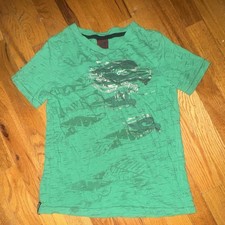 Boys Green Graphic Print Crew Neck Short Sleeve Pullover Knit T-Shirt