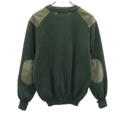 Burberrys Elbow Patch Knit Sweater 90'S size S color green fashion